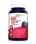 N-Acetyl Cysteine (NAC) 1200mg 180 Veggie Caps (Vegetarian, Non-GMO & ) with Bioperine