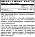 Bariatricpal Vitamin D3 50Mcg (2000 Iu) Easy Swallow Vegetarian Softgels (250 Count)
