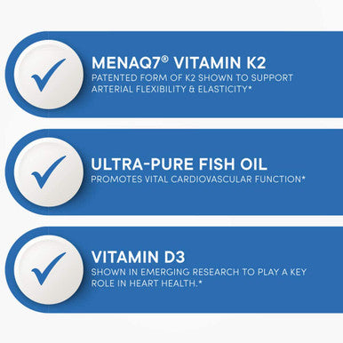 The Artery Pill MenaQ7 Vitamin K2 UltraPure Omega3 Fish Oil Purity Products 60Count