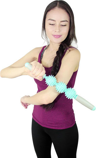 Coolife Fascia Muscle Roller - Cellulite Massager - Fascia Roller For Cellulite And Sore Muscles - Neck, Leg, Back, Body Roller Deep Tissue Massage Stick Tools - 3 Balls Size Version.