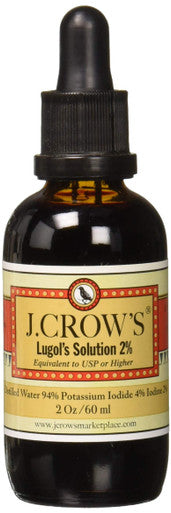 J.CROW'S Lugol's Solution of Iodine 2% 2oz