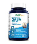 NusaPure GABA 1000 mg 240 Tablets (Vegan, Non-GMO & Gluten-Free) with Bioperine