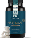 Kinetica Sports Zinc Mag+ | 420mg Magnesium 16.5mg Zinc 193ÃƒÅ½Ã‚Â¼g Selenium & 4.8mg Vitamin B6/Serve 30 Servings/90 Capsule Pack | 3 Capsules/Day| Scientifically Formulated Blend| Promotes Healthy Sleep