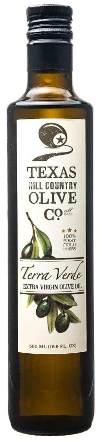 Texas Hill Country Olive Co Miller's Blend Extra Virgin Olive Oil - Cold Pressed EVOO Gourmet Olive Oil - Rich & Robust - Perfect for Dressing & Dipping - Award Winning & Made in Texas (16.9 oz)