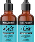 Aunt Jackie'S Elixir Essentials Hair & Scalp Oil Enriched With Biotin Rosemary & Mint Nourishes Thickens & Supports Hair Growth 2 Oz