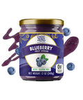 ChocZero Keto Blueberry Fruit Spread, No Added Sugar, Low Carb, All Natural Jam, Sweetened with Monk Fruit (1 jar, 12 oz)