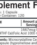 Kirkman 5-MTHF - Hypoallergenic - 120 Vegetarian Capsules - folic Acid Essential for Good Health
