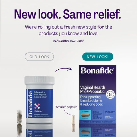 Clairvee By Bonafide. Vaginal Probiotic For Relief From Odor Itching & Discharge. Ã¢â‚¬â€ 2-Month Supply (30 Capsules)