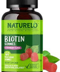 Naturelo Biotin Gummies Supports Healthy Hair Skin and Nails High Potency 2500 Mcg Non Gmo Gluten 60 Gummies