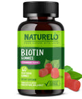 Naturelo Biotin Gummies - Supports Healthy Hair Skin & Nails - High Potency 2500 Mcg - Non Gmo Gluten Free 60 Gummies