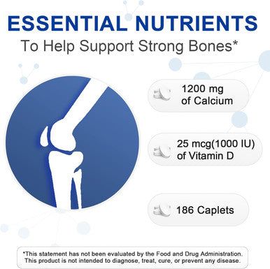Calcium-Supplement Women-Men Vitamin-D3 Minis-Magnesium - 186Counts Tooth Health Supplement For Adults Calcium 1200 Mg With Vitamin D3,Small And Easy To Swallow,1St Aid Calcium Tablet