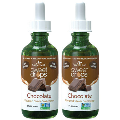 Sweetleaf Stevia Liquid Sweet Drops - Chocolate Flavored Drops Stevia Liquid Sweetener Zero-Calorie Sugar- Syrup Alternative for Keto Coffee Baking Shakes 2 Fl Oz (Pack of 2)