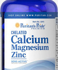 Chelated Calcium Magnesium Zinc Plays a Role in Bone Health and Helps Support Immune Function 250 Count by Puritan's Pride