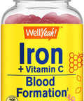 Iron Gummies With Vitamin C -Anemia And Cellular Energy Support, Promotes Red Blood Cell Formation - Energy & Immune System Support -Natural Grape Flavor-60 Gummies