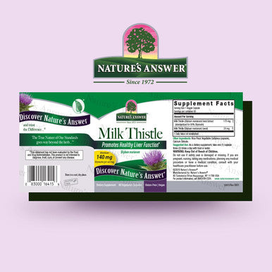Nature'S Answer Milk Thistle Capsules 60 Count - 80% Silymarin Seed Extract