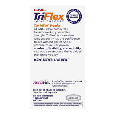 GNC TriFlex Fast Acting 2.0 Improves Joint Comfort and Stiffness, Clinical Strength Doses of Glucosamine Chondroitin and Boswellia Plus Turmeric 120 Caplets