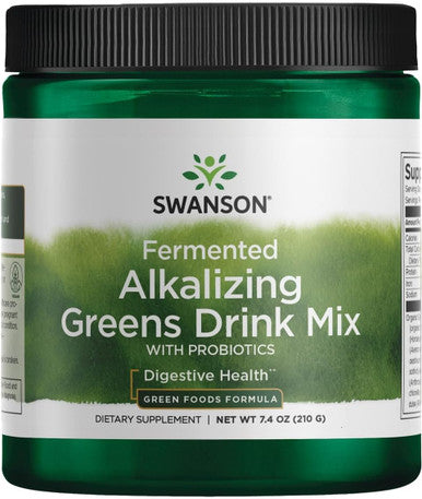 Swanson Fermented Alkalizing Greens Drink Mix 7.4 Ounce (210 g) Pwdr