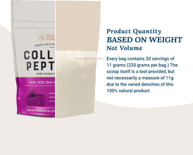 Live Conscious Collagen Powder Hydrolyzed Collagen Peptides Type I & III | Keto & Paleo Friendly | Unflavored - 20 Servings, 7.8 oz