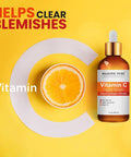 MAJESTIC PURE Vitamin C Serum for Face, Anti Aging Serum with Vegan Collagen, Vitamin E, Aloe Vera Gel & Green Tea Extract - Hydrating Facial Serum for Dark Spots, Fine Lines and Wrinkles, 1 fl oz
