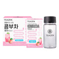 Teazen Kombucha Peach Flavor Variety Pack with Classic Eco Bottle (Kombucha Powder 40 Sticks Eco Bottle 1EA x 11.8oz)
