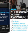 RSP QuadraLean Thermogenic Fat Burner for Men & Women, Weight Loss Supplement, Crash-Free Energy, Metabolism Booster & Appetite Suppressant, Diet Pills, 60 Servings