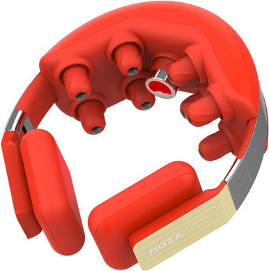 Moza Cordless Neck Massager With Heat- Neck Massager For Pain Relief Deep Tissue- Emulating Human Hand, Protein Leather Comfort& Painless Relaxation