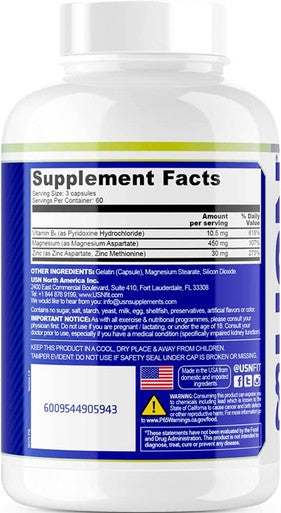USN Supplements Z - Mag Capsules, 180 Count