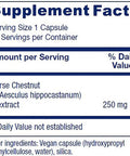 Vitanica Horse Chestnut Promotes Vein and Capillary Strength & Circulation Vegan/Vegetarian 60 Capsules