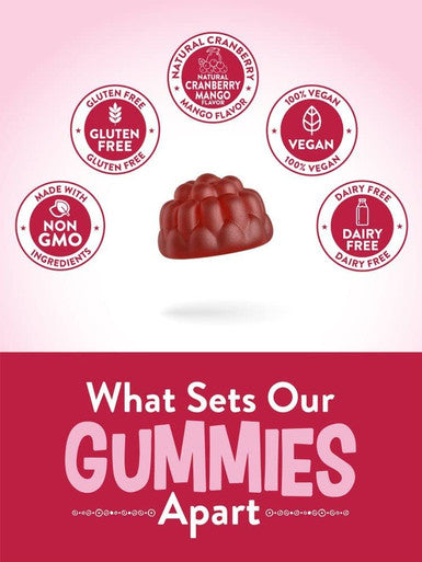 Cranberry Gummies | 60 Count | Vegan, Non-GMO & Gluten Supplement | Supports Urinary Tract Health | Cranberry Mango Flavor | by Natures Truth