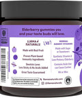 Llama Naturals Real Fruit Sambucus Elderberry Gummies For Adults No Added Sugar Cane, Vegan, Organic Immune Support Zinc & Natural Vitamin C Immunity For Women, Men 90 Gummies (30 Day)