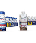 Ensure Plus Nutrition Shake With Fiber & Max Protein Nutrition Shake With 30G Of Protein 1G Of Sugar High Protein Shake Milk Chocolate 11 Fl Oz (Pack Of 12) Liquid Halal