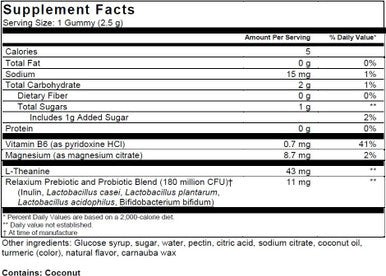 Relaxium Relaxium Calm Gummy Developed in The U.S.A. with Vitamin B6 Magnesium and L-Theanine One Gummy per Serving 60 Gummies