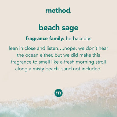 Method Liquid Laundry Detergent; Beach Sage Scent Plant-Based Stain Remover; ; 66 Loads per 53.5 fl oz bottle; 4 Pack (264 Total Loads); Packaging May Vary