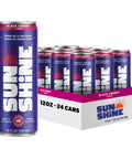 Sunshine Sparkling Energy Drink, Ginger Berry with Daily Essential Vitamins, 360mg of Electrolytes, 70mg of Natural Caffeine, 12 Fl Oz (Pack of 12)