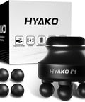 Hyako F1 4-Heads Handheld Electric Deep Tissue Body Massager Portable Orbital Professional Muscle Massager Tool For Easing Shoulder And Back Tension And Chiropractic Tool For Myofascial Release