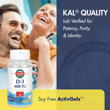 KAL D-3 400 IU Softgels, 100 Count