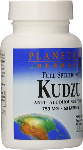 Planetary Herbals Kudzu Recovery 750mg - with Calcium - 60 Tablets