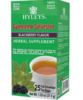 Hyleys Gymnema Sylvestre with Green Tea - Blackberry Flavor - 25 Tea Bags - Herbal Supplement Gurmar Tea
