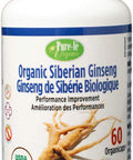 USDA Organic Siberian Ginseng (Eleuthero) 60 Organicaps - Organic Extra Strength Root Supplement for Strong Immunity and Protection from Stress for Men & Women