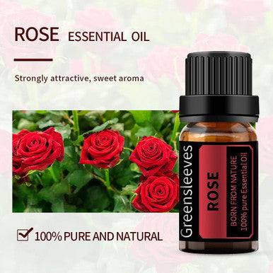 GREENSLEEVES Rose Essential Oil 100% Pure Organic Aromatherapy Diffuser Oils 10ml