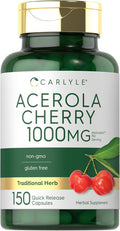 Carlyle Acerola Cherry Capsules | 1000mg | 150 Count | Non-GMO & Gluten Extract | Acerola Berry