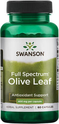 Swanson Full Spectrum Olive Leaf 400 Milligrams 60 Capsules