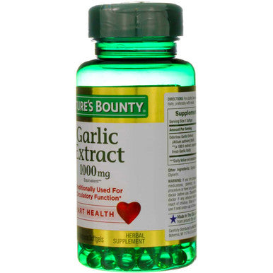 Nature's Bounty Garlic Extract 1000 Mg 100 Rapid Release Softgels (Pack Of 6)