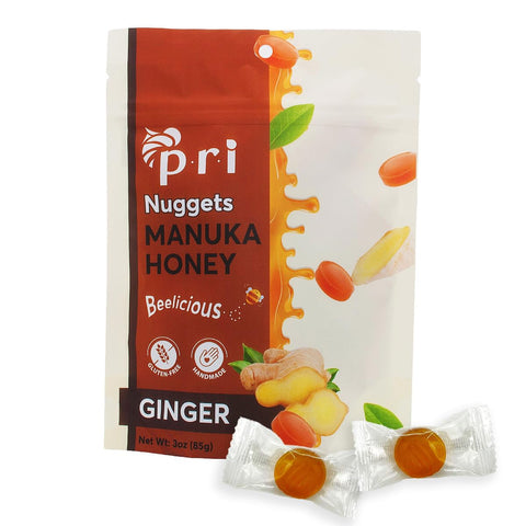 P.R.I Manuka Honey Nuggets, Sweet and All Natural Hard Candy Treat, 1 LB Bulk Bag