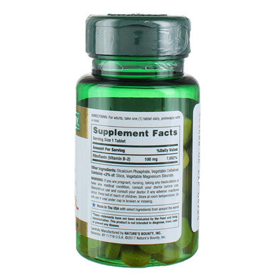 Nature's Bounty Nature'S Bounty Vitamin B-2 100 Mg 100 Tablets