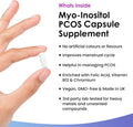 Myo-Inositol Pcos Supplement - Myo Inositol Capsules Pcos Supplement Enriched With Folic Acid, Vitamin B12 And Chromium - Hormone Balance For Women 120 Vegan Capsules Uk Made Leaf Vitamin B8