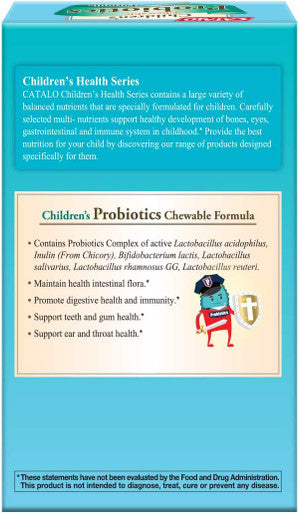 CATALOChildrens Probiotics Chewable Formula Support Immune and Digestive Health Improve Oral Health with 5 Strains and 5 Billion Active Probiotics 30 Mixed Berry Flavor Chewable Tablets