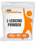 BulkSupplements L-Leucine Powder - Leucine Supplements for Muscle Endurance, BCAA Supplement - Amino Powder - 2500mg of L-Leucine Powder - (500 Grams - 1.1 lbs)