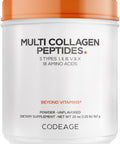 Codeage Multi Collagen Protein Powder Peptides Hydrolyzed Collagen For Women & Men Collagen Supplements Grass Fed Bone Broth 2-Month Supply Unflavored Type 1 2 3 5 & 10 Non-Gmo 20 Oz