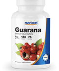 Nutricost Guarana 1000mg, 150 Vegetarian Capsules - Natural Herbal Brazilian Caffeine Energizer Supplement
